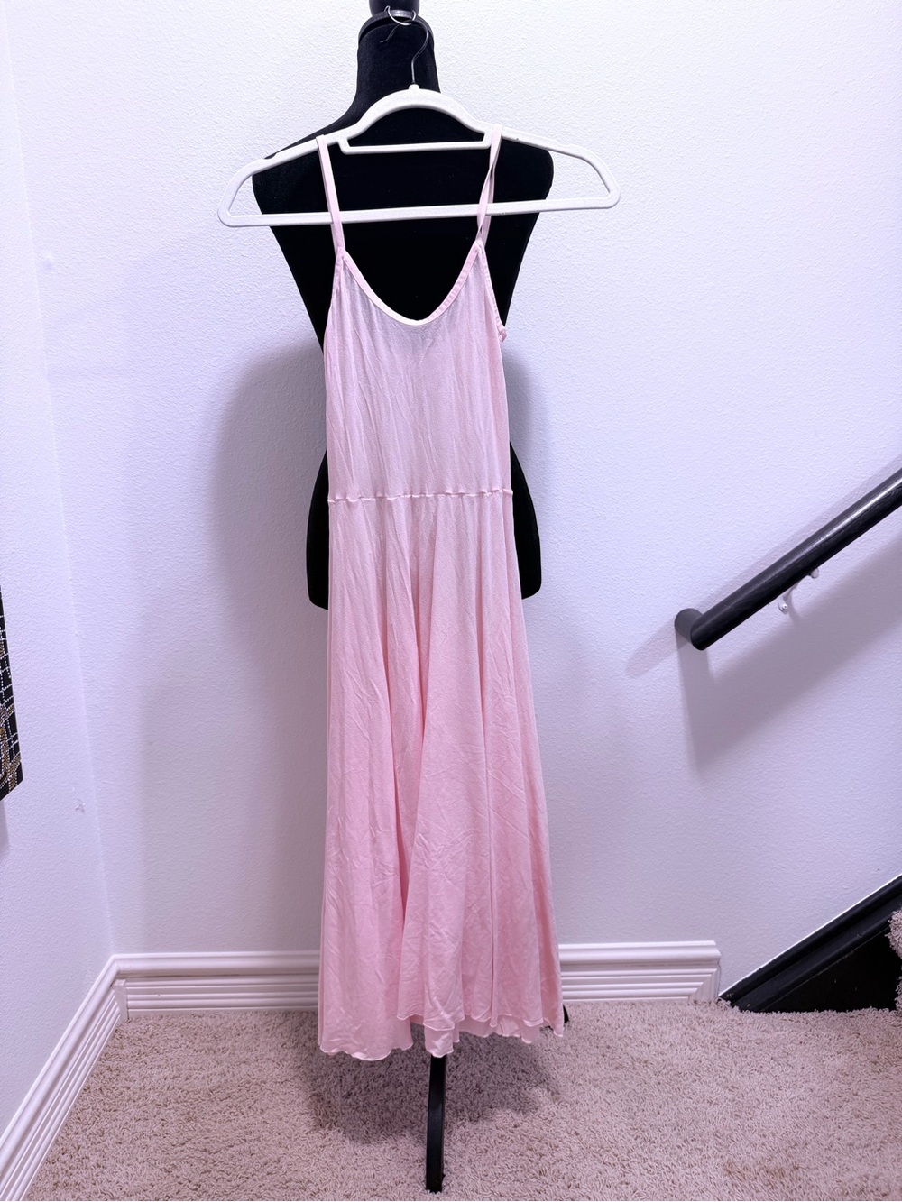 Light Blush Spaghetti-Strap Slip Dress β Women's Chemise